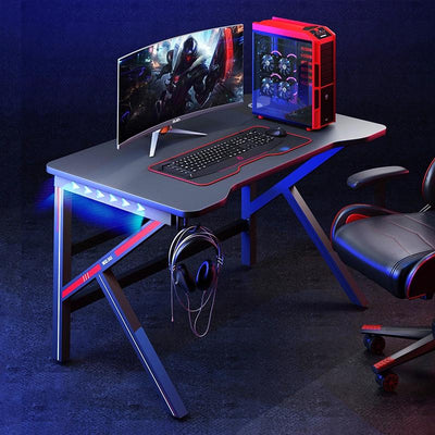 【2022 NEW】E-sports Gaming Table Computer Table With RGB Lighting Home Ergonomic Study Table Study