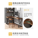 Solid Wood Corner Table Bookshelf Combination L-shaped Desk Home Corner Computer Desk