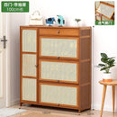 GC Shoe Cabinet Multi-layer Shoes Cabinet Household Solid Wood Shoes Shelf Door Entry Storage