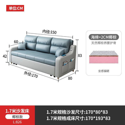 Sofa Bed Foldable Dual-purpose Sofa Living Room Multifunctional Sofa Bed With Storage