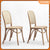 Nordic Solid Wood Dining Rattan Family Retro Minimalist Lounge Chair Single Hotel Restaurant Back