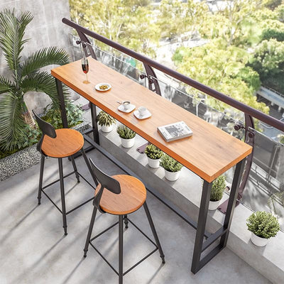 ARPER Solid Wood Bar Table Balcony Long Table And Bar Chair Simple Industrial Style Dinner High