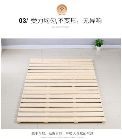 [Ready Stock] Folding Bed Pad Tatami Solid Wood Bed Pad 1.8 M Waist Single Double Hard Plate Folding