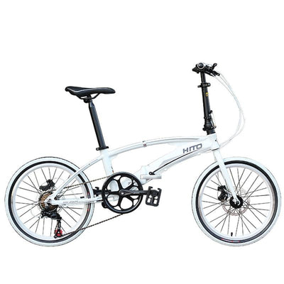 Hito DZ Foldable Bicycle Folding Bicycle SHIMANO 6-Speed 20 Inch Shock Absorber V Brake High Carbon