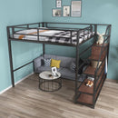 Loft Bed Frame Iron Bed Loft Bed Thickened Reinforced Material Loft Bed Apartment Student Dormitory