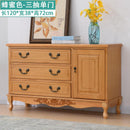 (MUWU) Solid Wood Simple Modern Storage Cabinet Drawer Living Room Locker Bedroom American Chest of