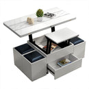 Lifting And Lowering Table Dual-use Folding Multi-functional Tea Tv Cabinet Set Storage Simple