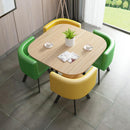 SENBIJU Nordic Dining Table Simple Combination Set With 4 Dining Chairs Family Sales Office