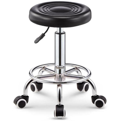 Leather Bar Stool Swivel Chair High Back Lifting Bar Chair Beauty Barber Shop Chair Round Stool With