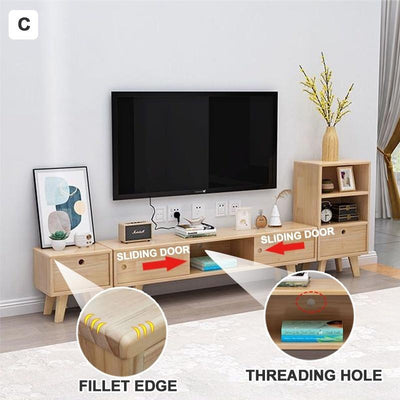 WOODYES TV Cabinet Tv Console Telescopic TV Combination Coffee Table Modern Simple Living Room