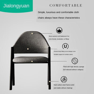 Nordic Backrest Computer Simple Modern Lazy Student Makeup Leisure Iron Home Dining Chair