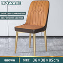 Nordic Flannel Dining Chair Living Room Leisure Chair Home Gold Leg Dining Chair Modern Hotel Chair