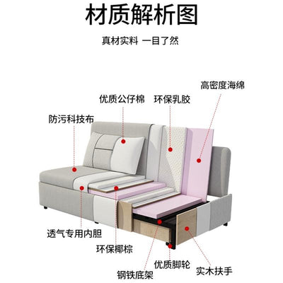 Sofa Bed Foldable Multifunctional Sofa Small Apartment Sofa With Storage