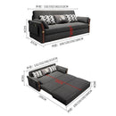 Solid Wood Multi-functional Sofa Bed Living Room Dual-use Foldable Nordic Fabric Internet Popular