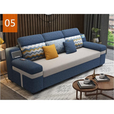 YOOKE Folding Sofa bed with audio storage function study dual-use foldable sofa 3 seater sofa bed