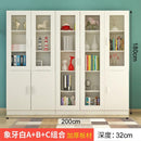 Bookcase Combination Simple Modern Living Room with Door Cabinet Glass Door Bookcase Economical