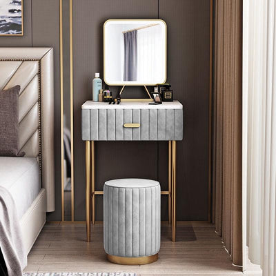 YICHANG Nordic Marble Dressing Table Dresser Bedroom Modern Minimalist Light Luxury Make Up Table