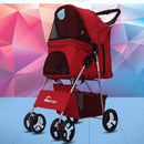 Foldable Pet Stroller Dog Detachable Cart with 4 Wheels