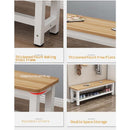 CONSIDER Dining Table Long Bench Gym Rest Stool Shoe Rack Bench Shoe Changing Stool Steel Wood Iron