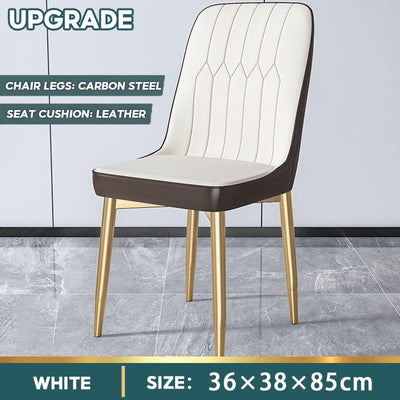 Nordic Flannel Dining Chair Living Room Leisure Chair Home Gold Leg Dining Chair Modern Hotel Chair