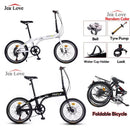 [SG READY STOCK] 20 Inch Foldable Bicycle 7-speed Variable Speed Bicycle High-carbon Steel Folding