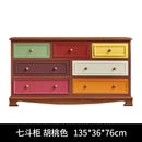 American Bucket Cabinet Solid Wood Bedroom Drawer Storage Wooden Chest of Drawers Living Room Simple