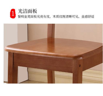 Solid Wooden Dining Chair Family Hotel Restaurant Chair Log Chair