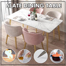 Slate Dining Table Scratch Resistant High Temperature Sintered Stone Dining Table And Chair