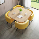 SENBIJU Nordic Dining Table Simple Combination Set With 4 Dining Chairs Family Sales Office