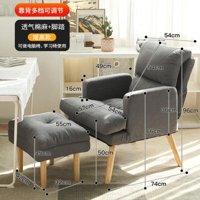 Lazy Sofa Multifunctional Foldable Back Chair Recliner