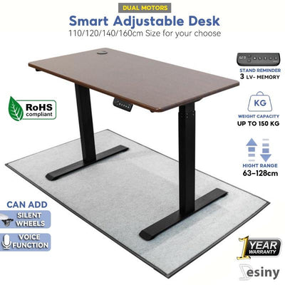 Desiny Electric Height Adjustable Table Standing Alarm Standing Desk Voice Control Computer Table