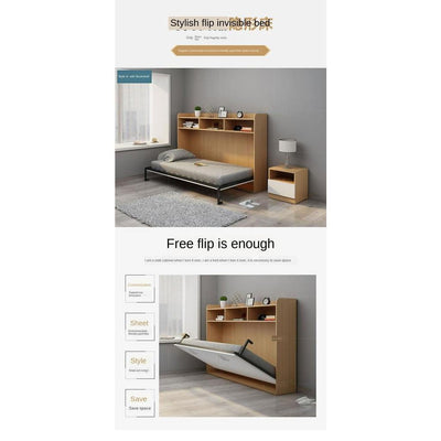 Beautiful Modern Simple Multi-functional Invisible Bedside Shelf Hidden Flip Small-sized