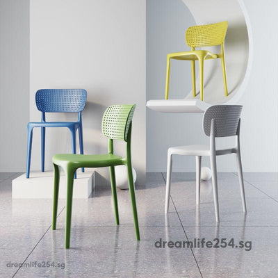 Plastic chair back adult thickened family Nordic dining chair student learning desk stool bedroom