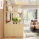 Solid Wood Storage Cabinet Hall Entrance Door Screen bookshelf Partition Space Saver Display Rack