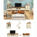 SENBIJU Tv Console Cabinet TV console cabinet Living Room Solid Wood TV Cabinet