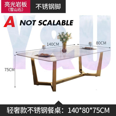 Light Luxury Telescopic Slate Dining Table Simple With Induction Cooker Dining Table And Chair