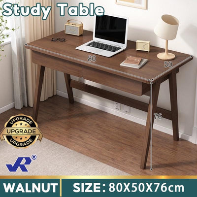 JR Solid Wood Study Table With Drawer Home Computer Table Simple Writing Study Desk