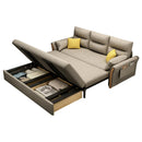 Nordic Multi-functional Fabric Solid Wood Foldable Sofa Bed Dual-purpose Double Single Small