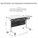 (MUWU) Folding Conference Table Training Table Movable Splicing Office Table Mechanism Conference