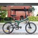 Hito 20 inch disc brake folding bike mountain bike shockproof male and female variable speed student