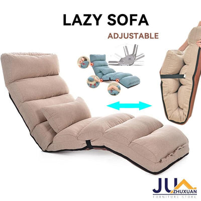 JUZHUXUAN Large Floor Chair 3-Adjustment Head Back Leg Adjustable Elegant Ergonomic Lounger Chair