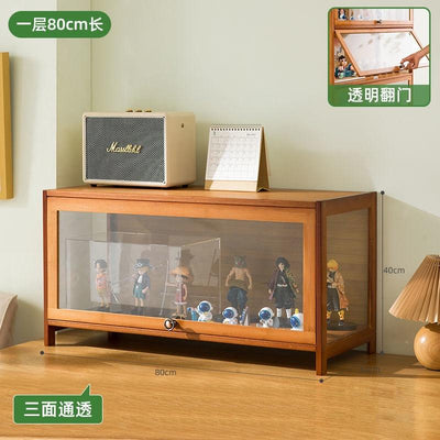 Cabinet Hand-made Display Stand Lego Acrylic Transparent Storage Cabinet Solid Wood Dust-proof