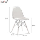 Dining 2021 Chair Transparent Nordic Stylish Table Simple Plastic Creative Casual Pc Coffee