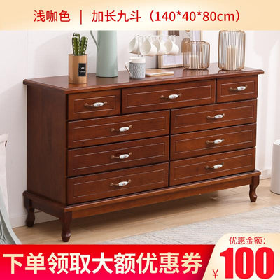 Solid Wood Simple Modern Living Room Bedroom Locker Special Price American Chest of Drawers Storage