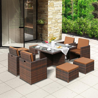 GC Outdoor Table And Chair Rattan Chair Combination Courtyard Leisure Balcony Terrace Garden Rattan