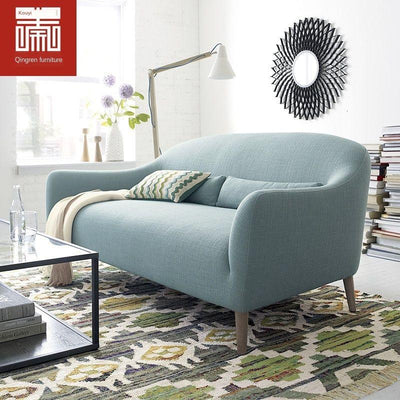 Nordic minimalist fabric Japanese single double small living room sofa European leisure furniture