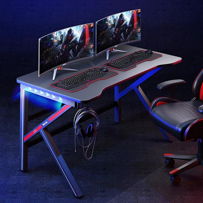 【2022 NEW】E-sports Gaming Table Computer Table With RGB Lighting Home Ergonomic Study Table Study