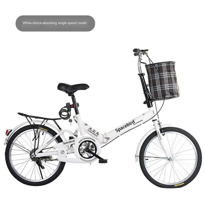 Folding 20-inch Adult Male Female Youth Student Shock Absorption Variable Speed Bicycle Small and