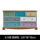 American Bucket Cabinet Solid Wood Bedroom Drawer Storage Wooden Chest of Drawers Living Room Simple