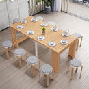 SENBIJU Dinning Table With Telescopic Folding Chair Wooden Multi-functional Household Small